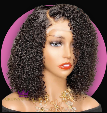 360 Full Lace Curly Human Hair Wig With Glueless Lace Front